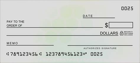 Sample Fake Blank Check Template 2