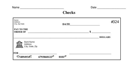 Sample Fake Blank Check Template 3