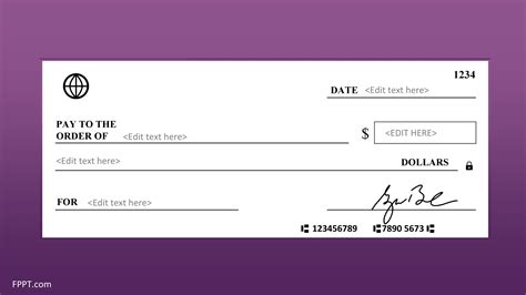 Fake Check Template