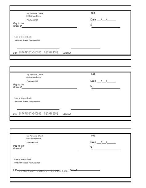 Fake Check Template Image 2