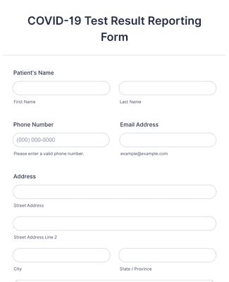 Fake COVID Test Results Templates