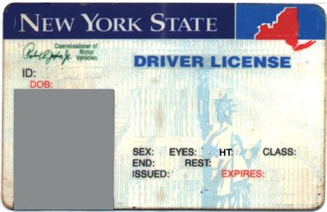 Example of a fake ID template design