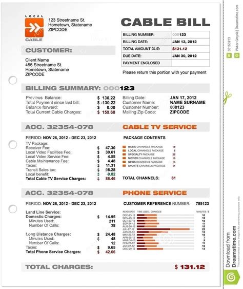 Fake Internet Bill Template