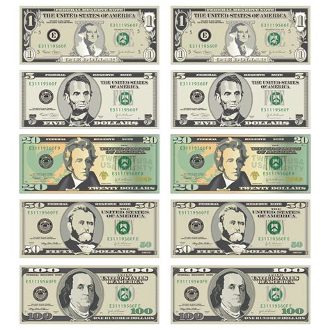 Fake Money Template with Different Currencies