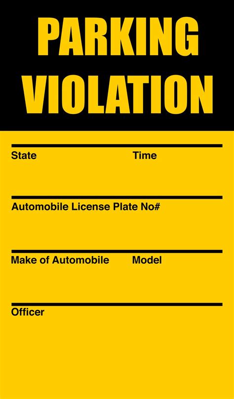 Fake Parking Ticket Template Gallery