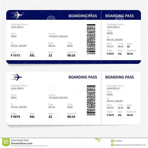 Fake Plane Ticket Template Example 3