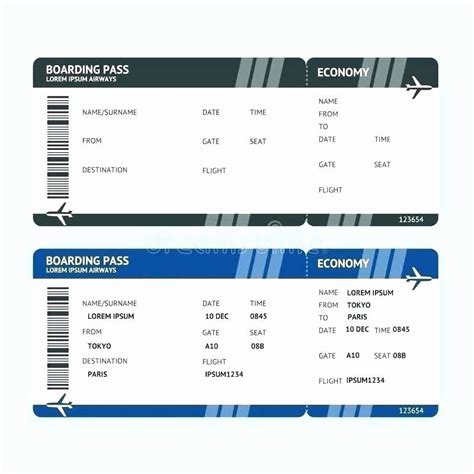 Fake Plane Ticket Template Example 6