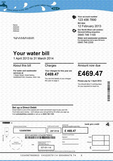 Fake Utility Bill Template 10