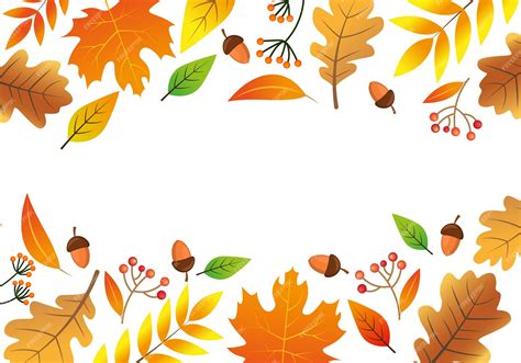 Fall acorns border template