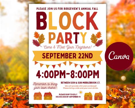 Fall Block Party Flyer