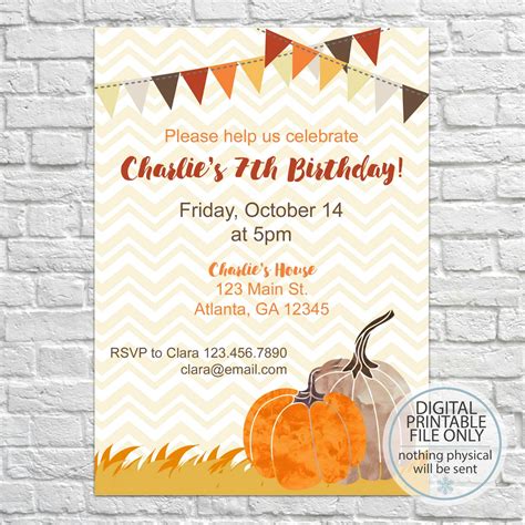 Fall Colors Party Invitation Template