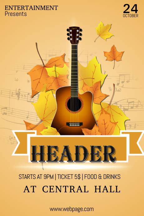 Fall Concert Flyer Template