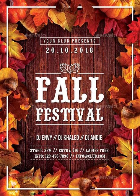 Customizing your fall festival flyer template