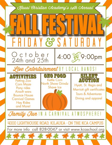 Fall Festival Flyer Template Examples Free