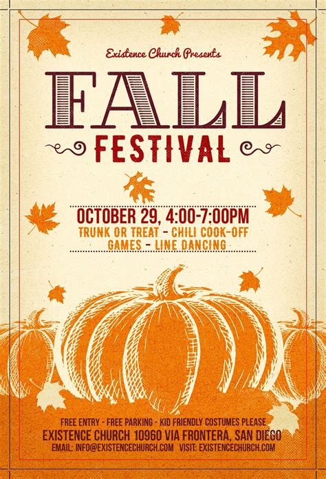 Fall Festival Flyer Template PDF