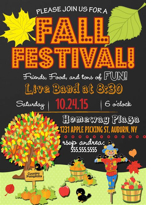 Fall Festival Invitation Colors