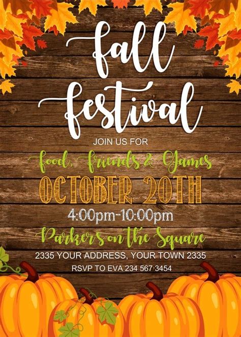 Fall Festival Invitation Fonts