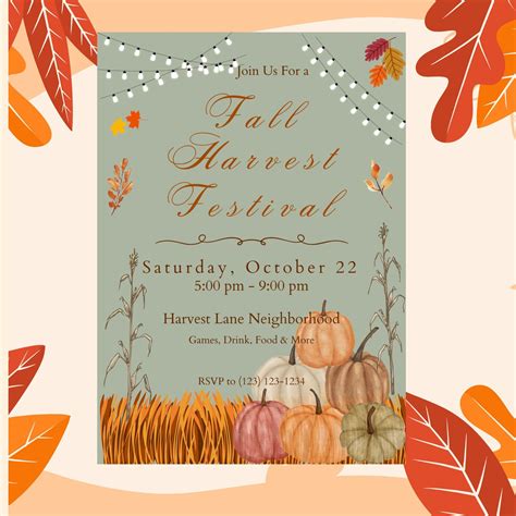 Fall Festival Invitation Template