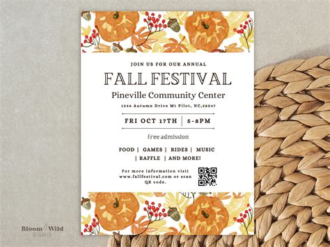 Fall Festival Invitation Template