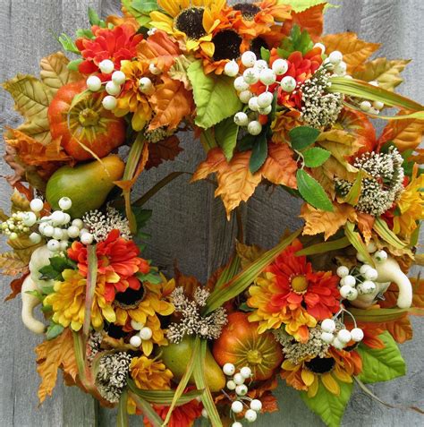 Fall floral wreath border template