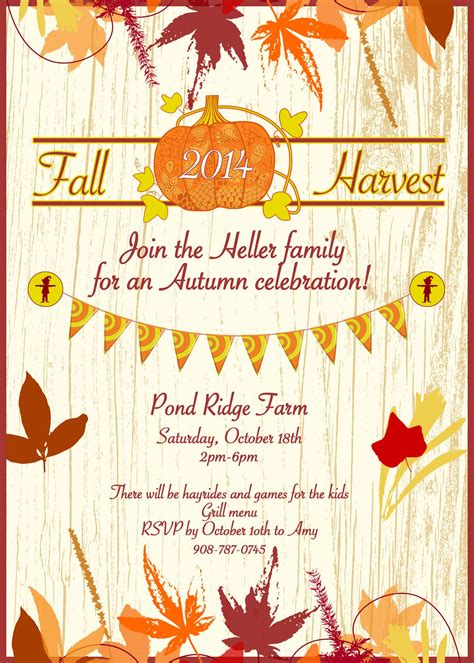 Fall Harvest Invitation Template