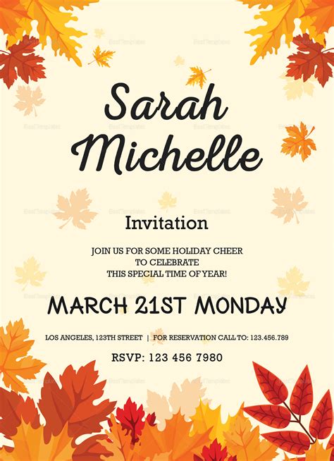 Fall Invitation Template 1