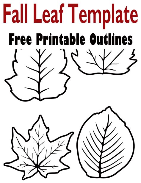 Fall Leaf Templates for Kids