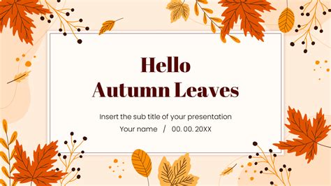 Example of a fall PPT template