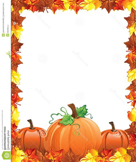 Fall pumpkins border template