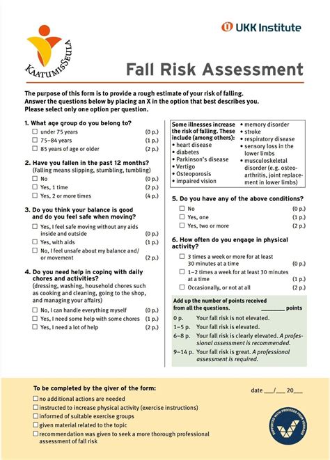 Fall Risk Assessment Tools