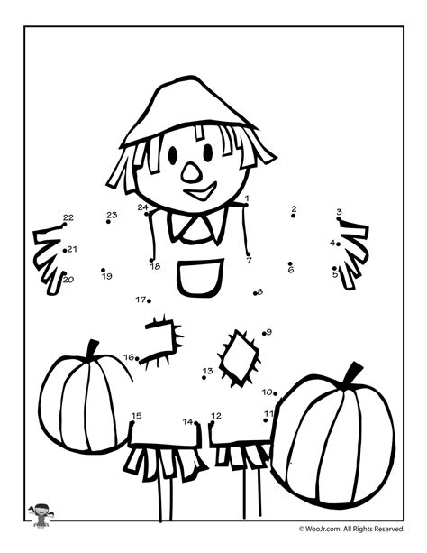 Fall scarecrow Do A Dot printable