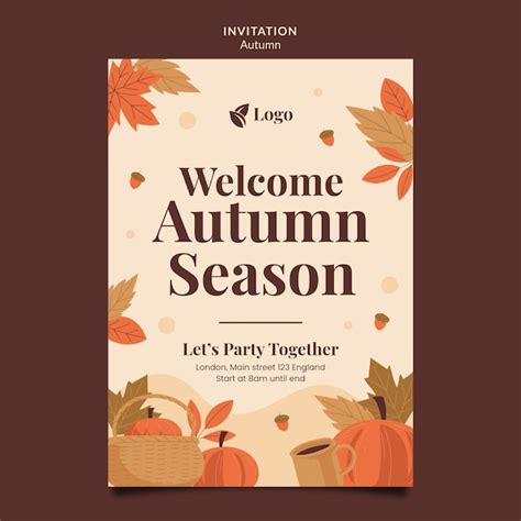 Fall Season Invitation Template