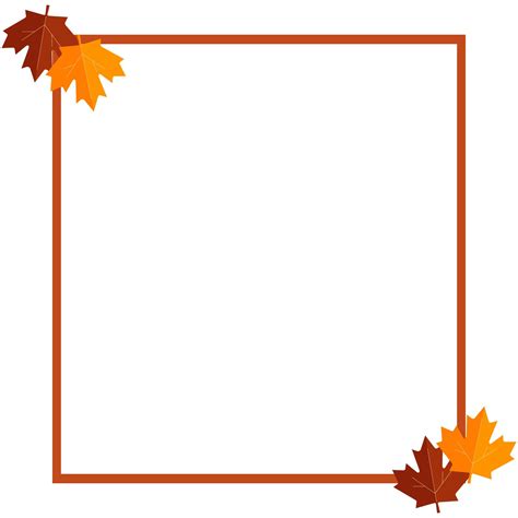 Fall trees border template