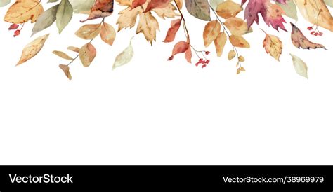 Fall watercolor border template