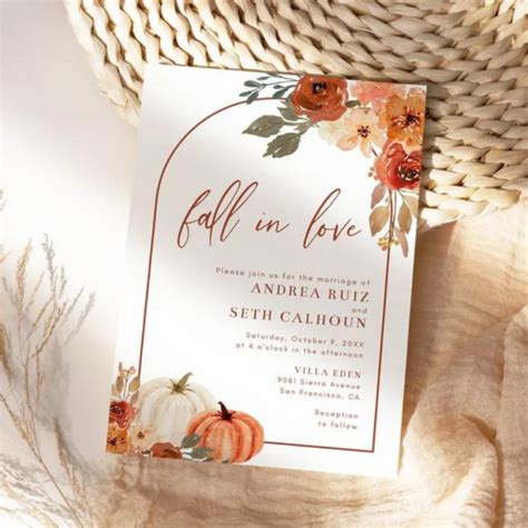 Fall Wedding Invitation Template 10