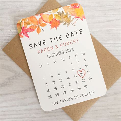 Fall Wedding Save The Date Templates Design Tips