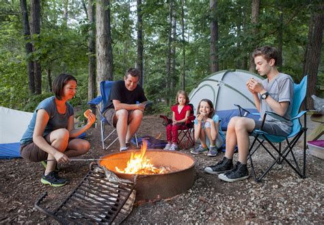 Family on a camping trip