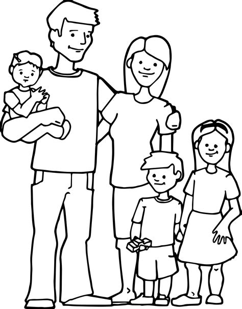 Family coloring pages with a variety of themes and designs