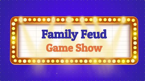 Family Feud Game Show Format