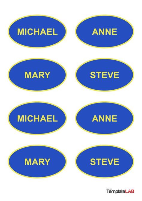 Family Feud Name Tag Template