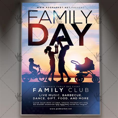 Family Friends Day Flyer Template Design Ideas