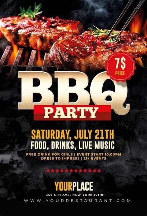 Family Friends Day Flyer Template Designs Summer BBQ