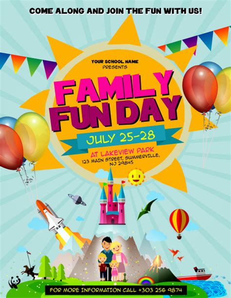 Family Fun Day Flyer with a Call-to-Action