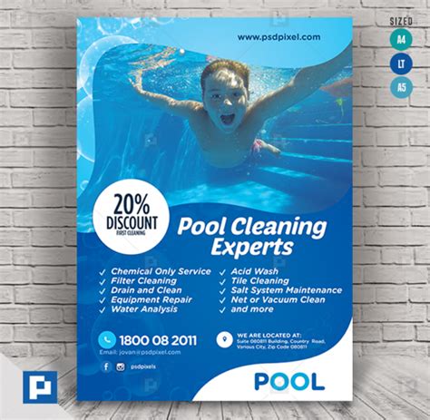 Family Fun Pool Service Flyer Template