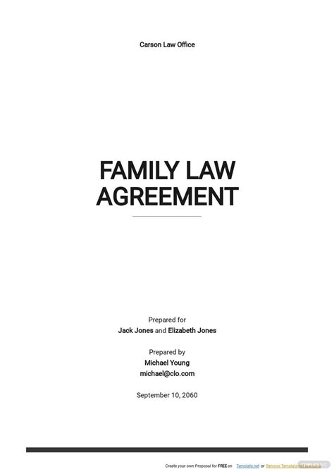 Family Law Agreement Template