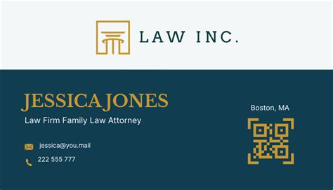 Family Law Lawyer Business Card Template