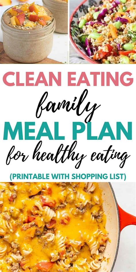 Family Meal Plan Template