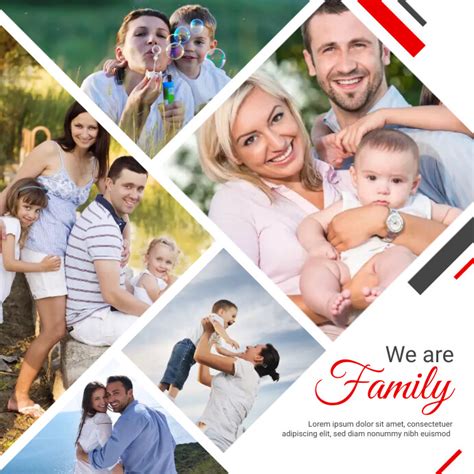 Family photo collage template