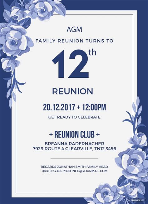 Family Reunion Invitation Template 1