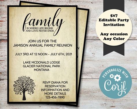 Family Reunion Invitation Template 8